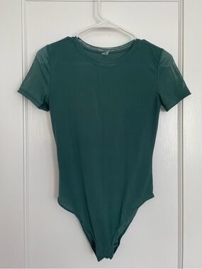 Parade Teal Green Short Sleeve Bodysuit Size S
